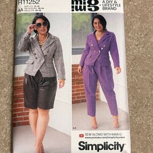 Simplicity women's jacket and pants sewing pattern